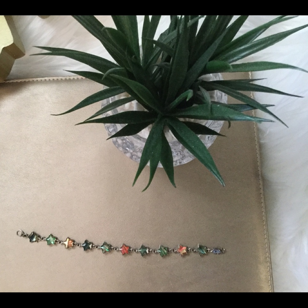 Sterling silver multi stone bracelet